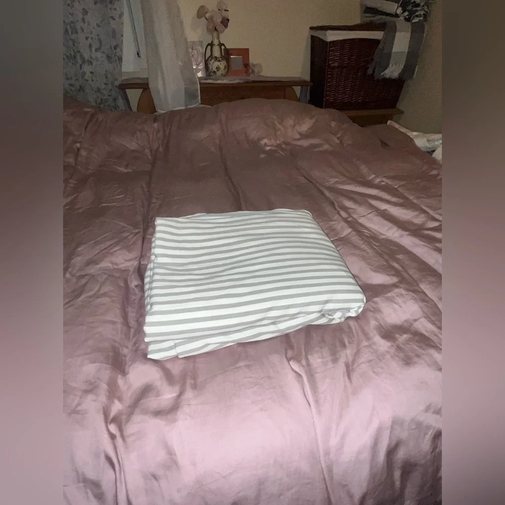 Jellymoni~Striped Gray Cotton Duvet ~ King ~ 100% Cotton - Picture 3 of 9